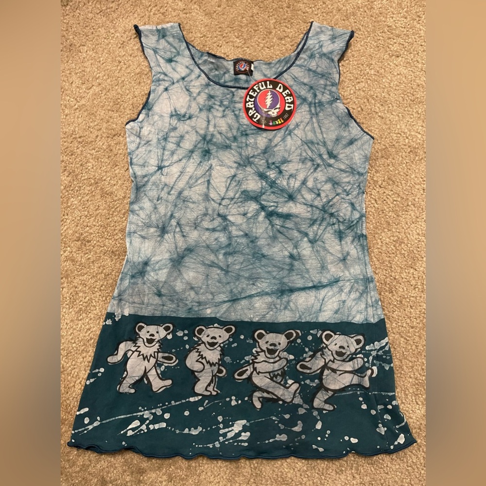 Grateful Dead Blue Tie-Dye Tank Top